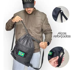 Mochila Estilo Saco Para Academia Treino Futebol Trabalho