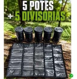 Kit 5 Potes + 5 Divisores Kit Militar Campo Básico Curso Op