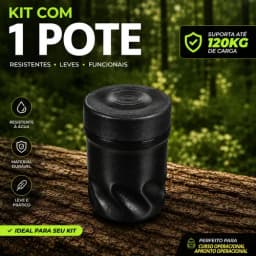1 Pote Preto Para Campo Básico Sd Curso Op Kit Militar