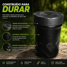 Kit 2 Potes Pretos Para Campo Básico Sd Curso Op Kit Militar