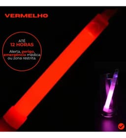 Cyalume Bastão Luminoso À Prova D Agua Duração Luz 8h/12h