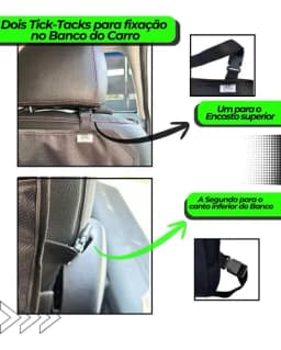 Organizador Banco Carro Com Zíper Porta Objetos Motorista