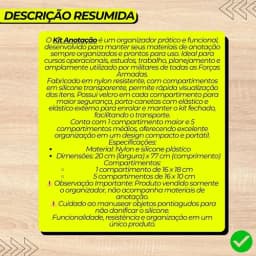 Anotação Curso Operacional Kit Militar Estojo Organizado