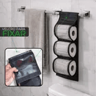 Porta Papel Higiênico Para Banheiro Em Tela Fixação Velcro