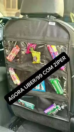 Organizador Banco Carro Com Zíper Porta Objetos Motorista