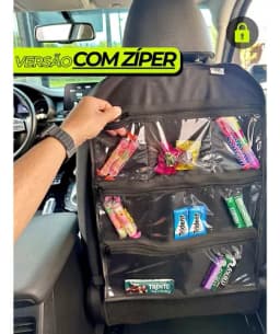 Organizador Banco Carro Com Zíper Porta Objetos Motorista