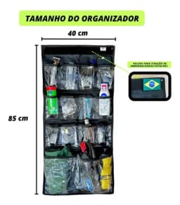 Organizador De Roupeiro Armário Porta Objeto+ Kit Instalação
