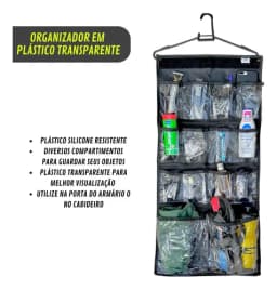 Organizador De Roupeiro Armário Porta Objeto+ Kit Instalação