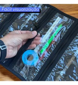 Bolsa Necessaire Organizadora Com Divisórias Em Zíper Alça
