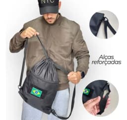 Mochila Saco Bolso Frontal Estudo Trabalho Academia Corrida