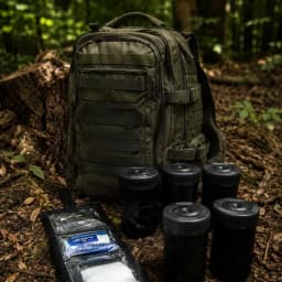 Kit Com 2 Potes + 2 Divisores Kit Militar Campo Básico Sd