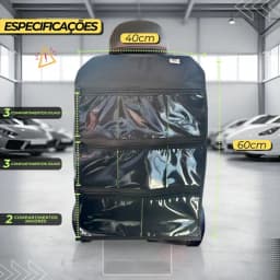 Organizador Banco Carro Com Zíper Porta Objetos Motorista