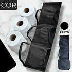 Porta Papel Higiênico Para Banheiro Em Tela Fixação Velcro