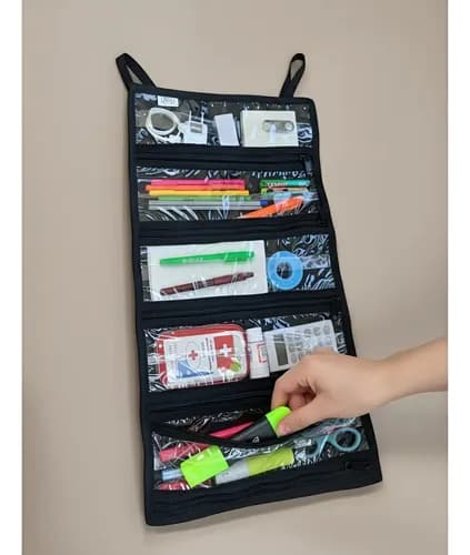 Bolsa Necessaire Organizadora Com Divisórias Em Zíper Alça