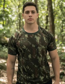 Kit 2 Camisetas Exército Brasileiro Camuflada Acampamento