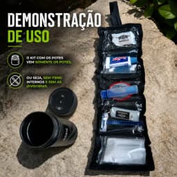 Kit 2 Potes Pretos Para Campo Básico Sd Curso Op Kit Militar